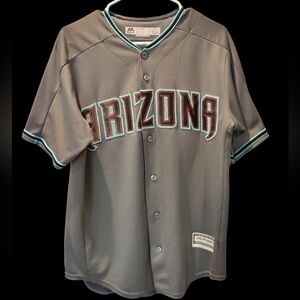 Majestic MLB Paul Goldschmidt #44 Green&Gray Arizona Diamondbacks Jersey Medium
